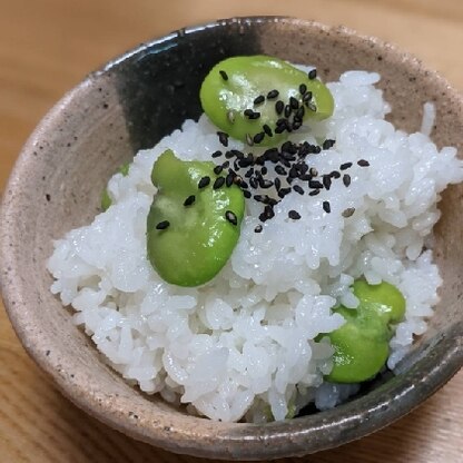 良い塩梅でした！シンプルに頂く空豆ごはん、最高ですね～❣️(*^^*)